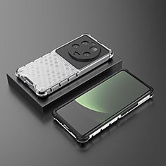 Custodia Silicone Trasparente Laterale 360 Gradi Cover AM1 per Xiaomi Mi 13 Ultra 5G Bianco