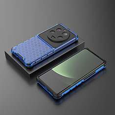Custodia Silicone Trasparente Laterale 360 Gradi Cover AM1 per Xiaomi Mi 13 Ultra 5G Blu