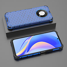 Custodia Silicone Trasparente Laterale 360 Gradi Cover AM2 per Huawei Enjoy 50 Pro Blu