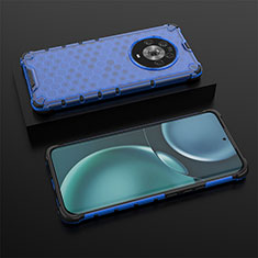 Custodia Silicone Trasparente Laterale 360 Gradi Cover AM2 per Huawei Honor Magic4 5G Blu