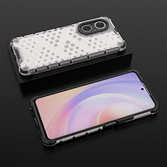 Custodia Silicone Trasparente Laterale 360 Gradi Cover AM2 per Huawei Nova 9 SE Bianco