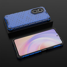 Custodia Silicone Trasparente Laterale 360 Gradi Cover AM2 per Huawei Nova 9 SE Blu