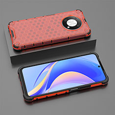 Custodia Silicone Trasparente Laterale 360 Gradi Cover AM2 per Huawei Nova Y90 Rosso