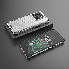 Custodia Silicone Trasparente Laterale 360 Gradi Cover AM2 per OnePlus 10T 5G Bianco