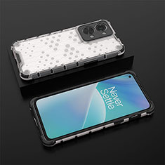 Custodia Silicone Trasparente Laterale 360 Gradi Cover AM2 per OnePlus Nord 2T 5G Bianco