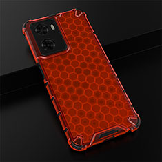Custodia Silicone Trasparente Laterale 360 Gradi Cover AM2 per OnePlus Nord N20 SE Rosso