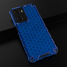 Custodia Silicone Trasparente Laterale 360 Gradi Cover AM2 per Oppo A77 4G Blu