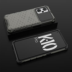 Custodia Silicone Trasparente Laterale 360 Gradi Cover AM2 per Oppo K10 Pro 5G Nero