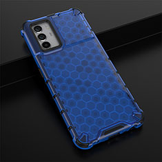 Custodia Silicone Trasparente Laterale 360 Gradi Cover AM2 per Oppo K9 Pro 5G Blu