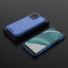 Custodia Silicone Trasparente Laterale 360 Gradi Cover AM2 per Realme 8 4G Blu