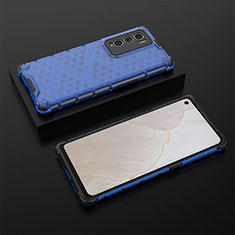 Custodia Silicone Trasparente Laterale 360 Gradi Cover AM2 per Realme GT Master Explorer 5G Blu