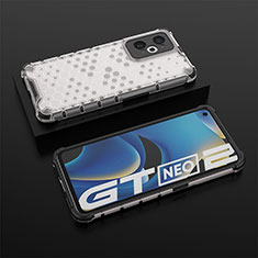 Custodia Silicone Trasparente Laterale 360 Gradi Cover AM2 per Realme GT Neo 3T 5G Bianco