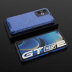 Custodia Silicone Trasparente Laterale 360 Gradi Cover AM2 per Realme GT Neo 3T 5G Blu