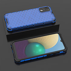 Custodia Silicone Trasparente Laterale 360 Gradi Cover AM2 per Samsung Galaxy A03 Core Blu