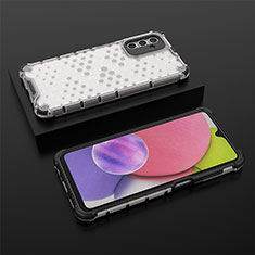 Custodia Silicone Trasparente Laterale 360 Gradi Cover AM2 per Samsung Galaxy A04s Bianco