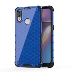 Custodia Silicone Trasparente Laterale 360 Gradi Cover AM2 per Samsung Galaxy A10s Blu