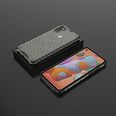 Custodia Silicone Trasparente Laterale 360 Gradi Cover AM2 per Samsung Galaxy A11 Nero
