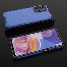 Custodia Silicone Trasparente Laterale 360 Gradi Cover AM2 per Samsung Galaxy A23 4G Blu
