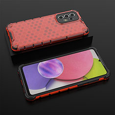 Custodia Silicone Trasparente Laterale 360 Gradi Cover AM2 per Samsung Galaxy A33 5G Rosso