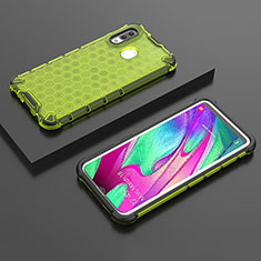 Custodia Silicone Trasparente Laterale 360 Gradi Cover AM2 per Samsung Galaxy A40 Verde