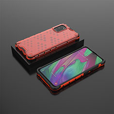 Custodia Silicone Trasparente Laterale 360 Gradi Cover AM2 per Samsung Galaxy A41 Rosso