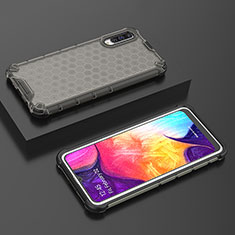 Custodia Silicone Trasparente Laterale 360 Gradi Cover AM2 per Samsung Galaxy A50S Nero