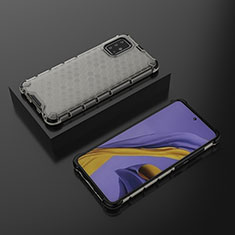 Custodia Silicone Trasparente Laterale 360 Gradi Cover AM2 per Samsung Galaxy A51 4G Nero