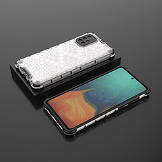 Custodia Silicone Trasparente Laterale 360 Gradi Cover AM2 per Samsung Galaxy A71 4G A715 Bianco