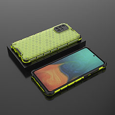 Custodia Silicone Trasparente Laterale 360 Gradi Cover AM2 per Samsung Galaxy A71 4G A715 Verde