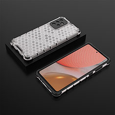 Custodia Silicone Trasparente Laterale 360 Gradi Cover AM2 per Samsung Galaxy A72 5G Bianco