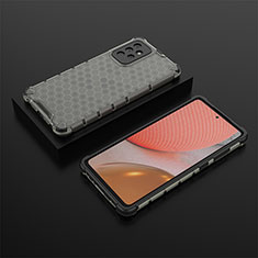 Custodia Silicone Trasparente Laterale 360 Gradi Cover AM2 per Samsung Galaxy A72 5G Nero