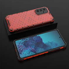 Custodia Silicone Trasparente Laterale 360 Gradi Cover AM2 per Samsung Galaxy A73 5G Rosso