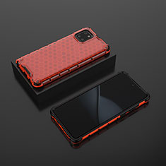 Custodia Silicone Trasparente Laterale 360 Gradi Cover AM2 per Samsung Galaxy A81 Rosso