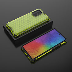 Custodia Silicone Trasparente Laterale 360 Gradi Cover AM2 per Samsung Galaxy A91 Verde