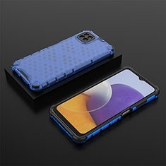 Custodia Silicone Trasparente Laterale 360 Gradi Cover AM2 per Samsung Galaxy F42 5G Blu