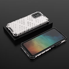 Custodia Silicone Trasparente Laterale 360 Gradi Cover AM2 per Samsung Galaxy F52 5G Bianco