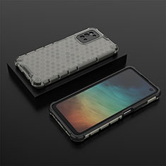 Custodia Silicone Trasparente Laterale 360 Gradi Cover AM2 per Samsung Galaxy F52 5G Nero