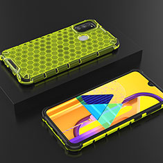 Custodia Silicone Trasparente Laterale 360 Gradi Cover AM2 per Samsung Galaxy M21 Verde