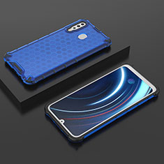 Custodia Silicone Trasparente Laterale 360 Gradi Cover AM2 per Samsung Galaxy M30 Blu