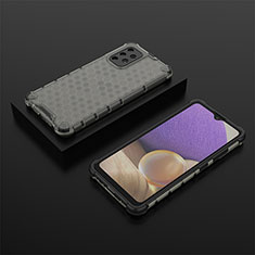 Custodia Silicone Trasparente Laterale 360 Gradi Cover AM2 per Samsung Galaxy M32 5G Nero