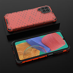 Custodia Silicone Trasparente Laterale 360 Gradi Cover AM2 per Samsung Galaxy M33 5G Rosso