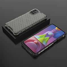 Custodia Silicone Trasparente Laterale 360 Gradi Cover AM2 per Samsung Galaxy M51 Nero