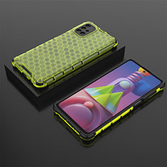 Custodia Silicone Trasparente Laterale 360 Gradi Cover AM2 per Samsung Galaxy M51 Verde