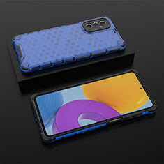 Custodia Silicone Trasparente Laterale 360 Gradi Cover AM2 per Samsung Galaxy M52 5G Blu