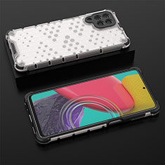 Custodia Silicone Trasparente Laterale 360 Gradi Cover AM2 per Samsung Galaxy M53 5G Bianco