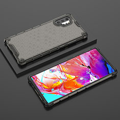 Custodia Silicone Trasparente Laterale 360 Gradi Cover AM2 per Samsung Galaxy Note 10 Plus 5G Nero