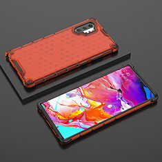 Custodia Silicone Trasparente Laterale 360 Gradi Cover AM2 per Samsung Galaxy Note 10 Plus 5G Rosso