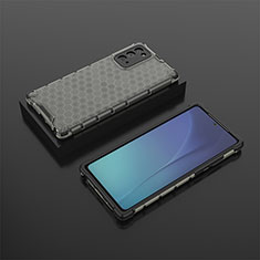 Custodia Silicone Trasparente Laterale 360 Gradi Cover AM2 per Samsung Galaxy Note 20 5G Nero