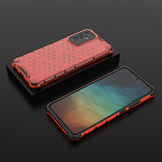 Custodia Silicone Trasparente Laterale 360 Gradi Cover AM2 per Samsung Galaxy Quantum2 5G Rosso