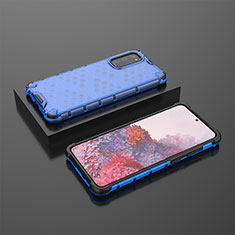 Custodia Silicone Trasparente Laterale 360 Gradi Cover AM2 per Samsung Galaxy S20 5G Blu